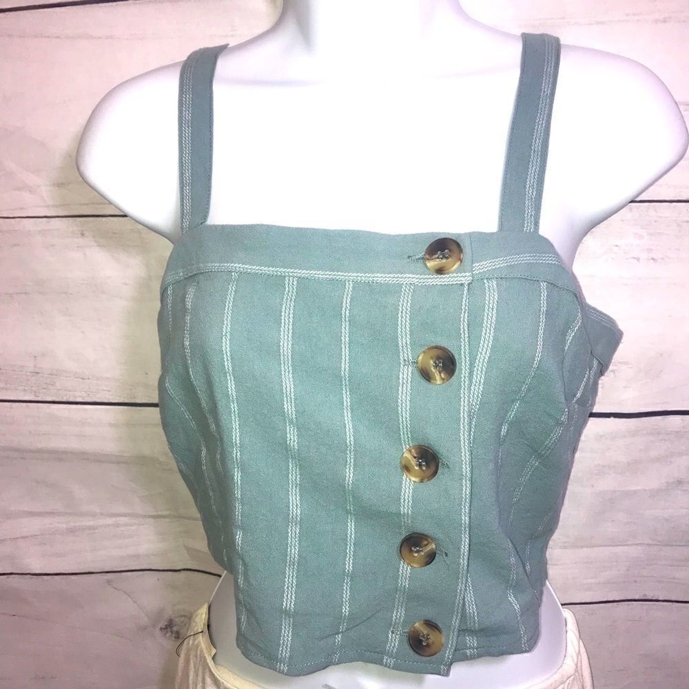 NEW! Sky & Sparrow Asymmetric Button Front Cami S - Picture 4 of 10